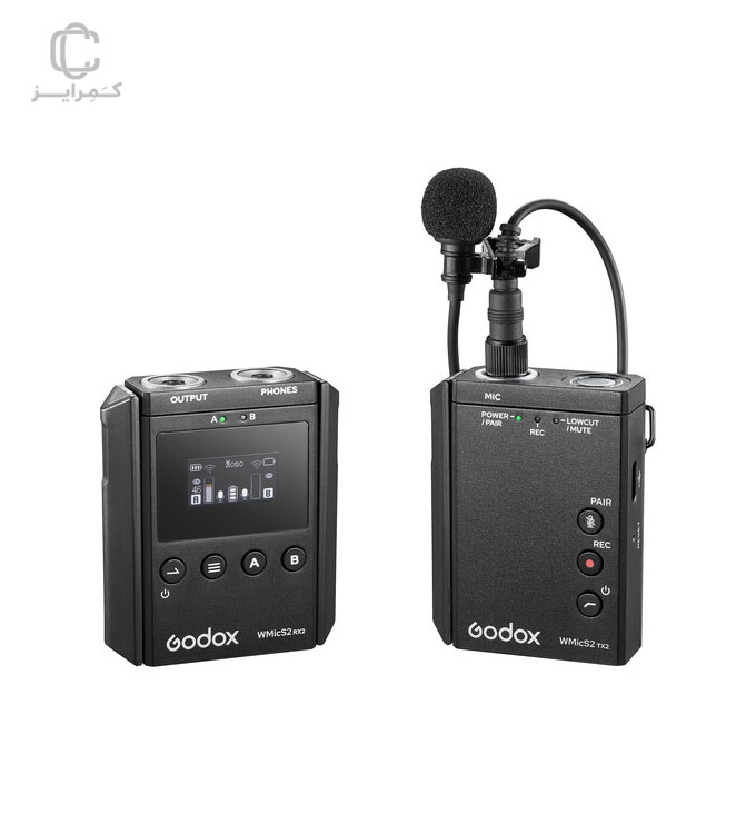 میکروفون-بی‌سیم-یقه‌ای-گودکس-Godox-UHF-Drahtlos-Mikrofonsystem-WMicS2-Kit-1