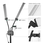 نور شاخ گوزنی 2 شاخه HD-45x 45w Double Arm light westcott - تصویر 2