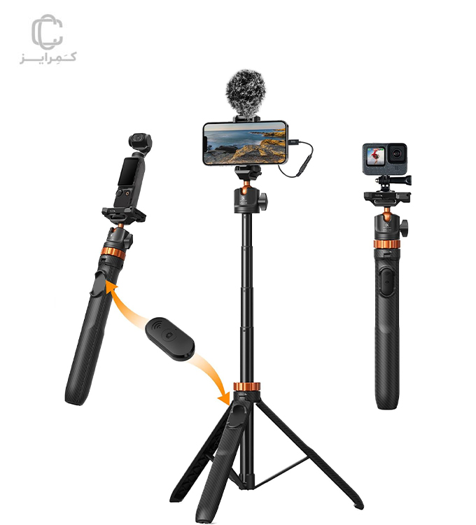 مونوپاد-کی-اند-اف-K&F-1.58m-Phone-Selfie-Stick-Tripod-MS08-